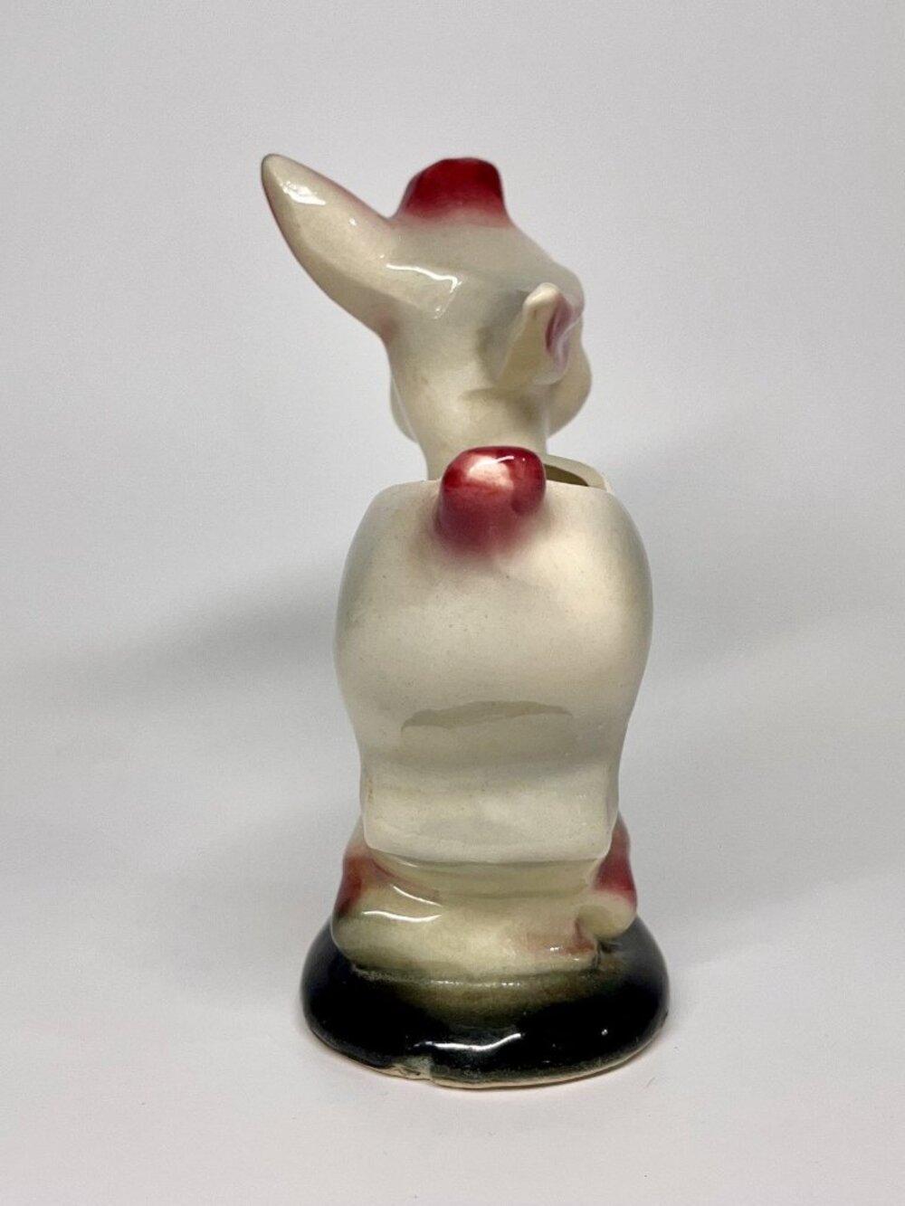 Pink Goat Deer Planter Vase 6 x 6 inches Ceramic Kitsch Vintage MCM - Picture 3 of 13